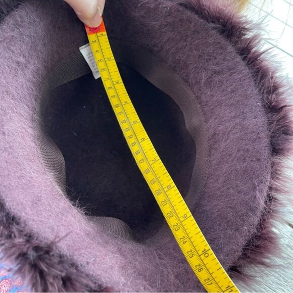 Angora Feather Accent Cloche Hat - Picture 5 of 5